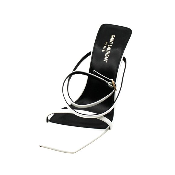 Saint Laurent Women's Nuit Square Toe High Heel Sandals - Picture 9 of 16